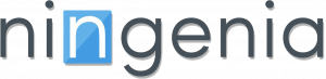 Logotipo de Ningen con letra n azul