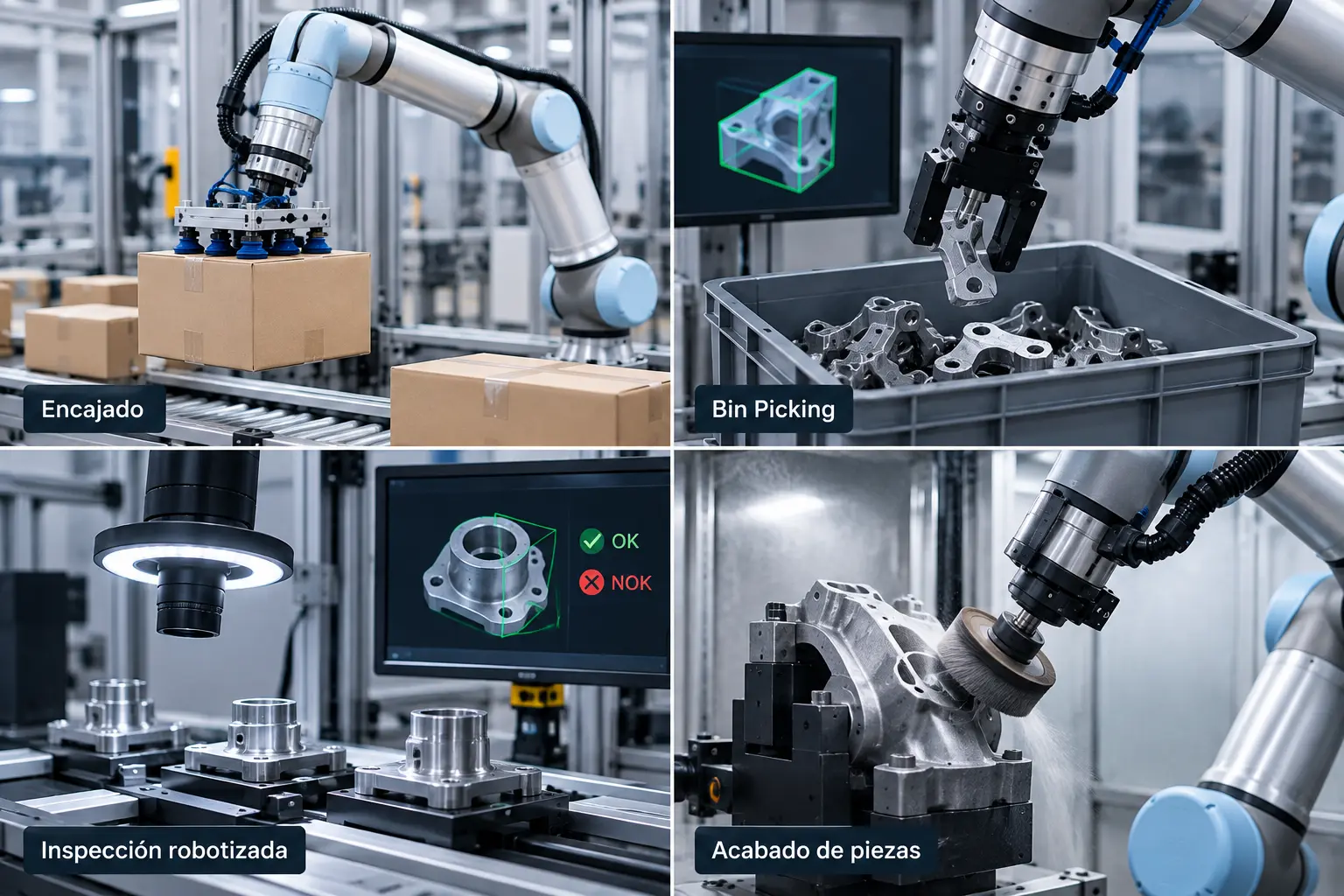 Aplicaciones de robots industriales en fabricación automatizada