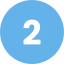 Icono azul con el número 2 en blanco
